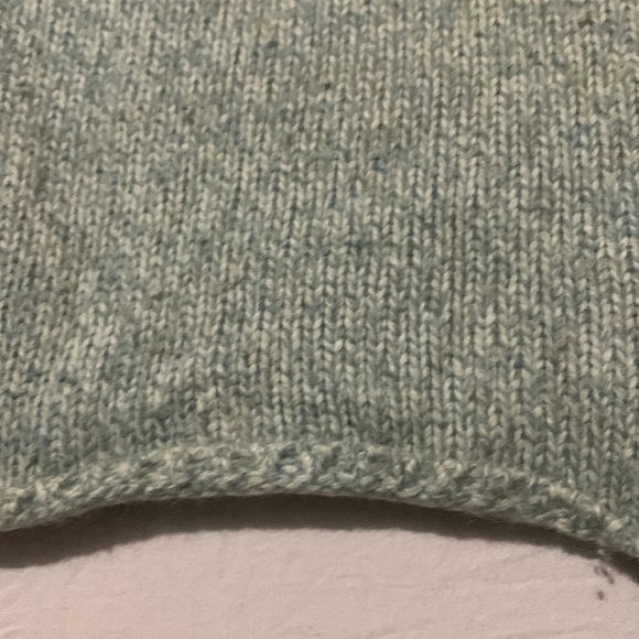 L. L. Bean sweater full zip knit green sweater lambs wool rabbit hair blend XS - Picture 8 of 13